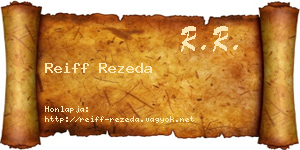 Reiff Rezeda névjegykártya